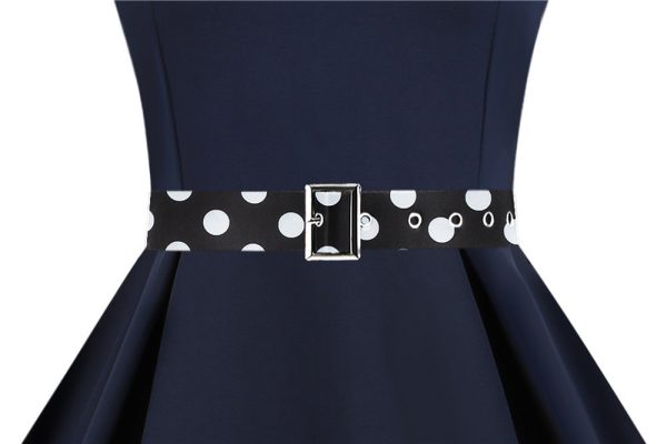A Line Summer Round Neck Sleeveless Casual Party Dress - Image 7