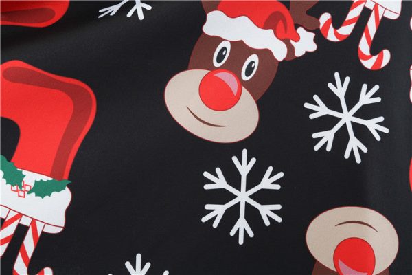 2020 Christmas Print Vintage Dress Long Sleeve - Image 8