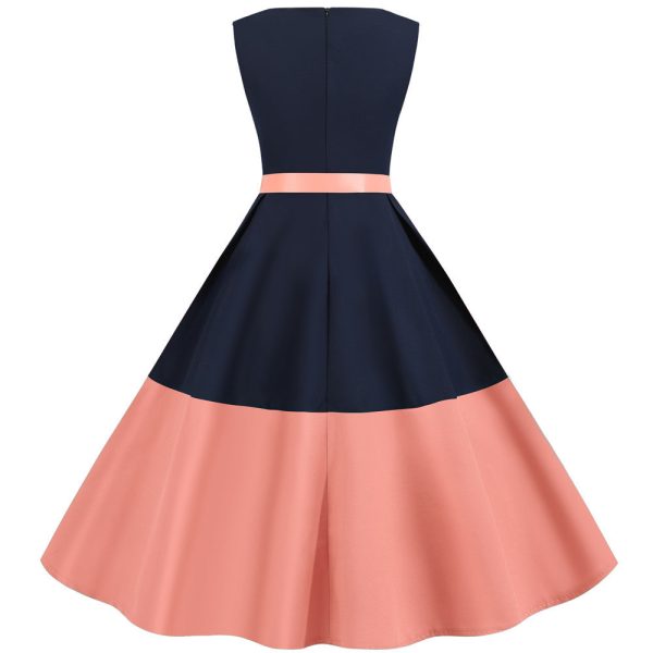 A Line Summer Round Neck Sleeveless Casual Party Dress - Image 3