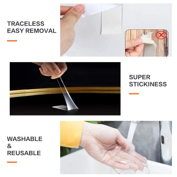 5M Double Sided Tape Heavy Duty, Nano Washable Traceless Removable Mounting Tape - Image 13