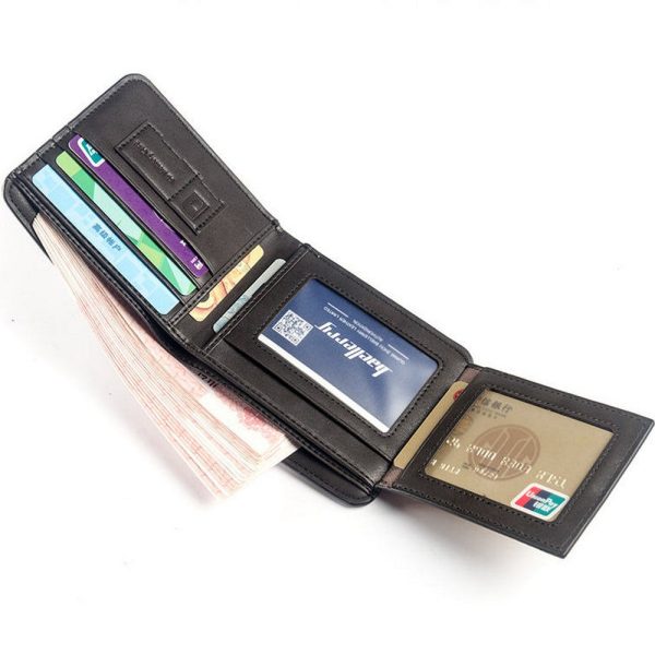Baellerry PU Leather Men Wallet Coin Pocket Vintage Short Slim Male Money Card Holder - Image 3