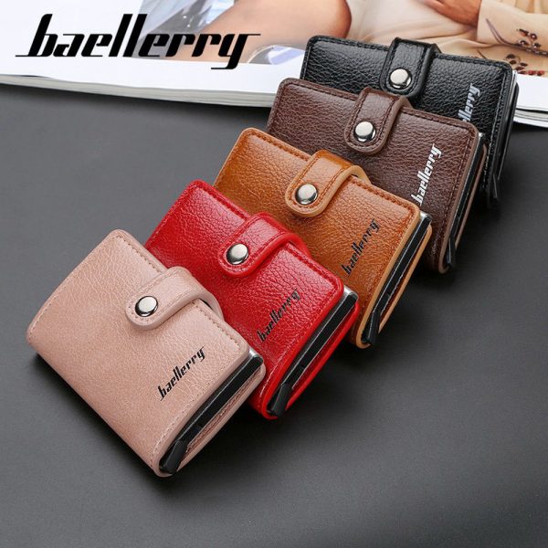 Baellerry Credit Card Wallet Slim RFID Blocking Credit Card Holder Minimalist Wallet Aluminum Purse - Image 14
