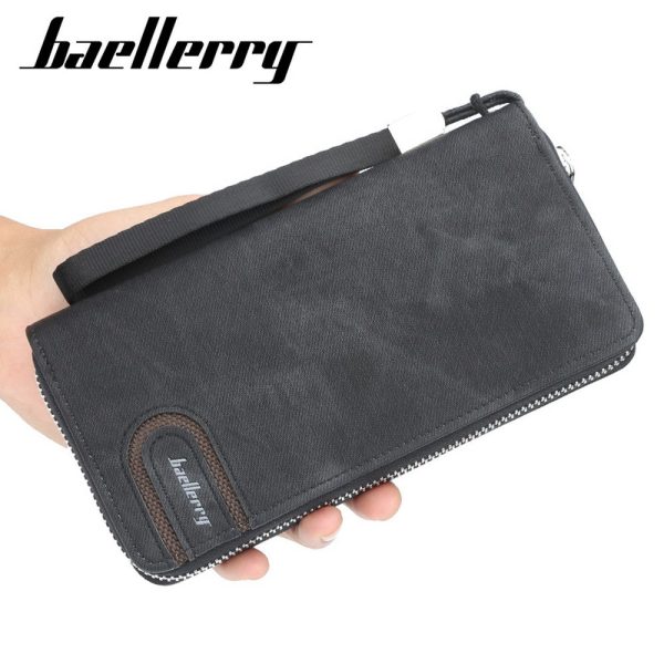Baellerry New Patchwork PU Portable Clutch Wallet for Men - Image 8