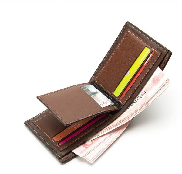 Baellerry DR003 PU Leather Simple Design Casual Men Wallet Credit Card Wallet - Image 2