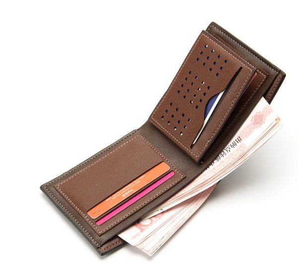 Baellerry DR003 PU Leather Simple Design Casual Men Wallet Credit Card Wallet - Image 3