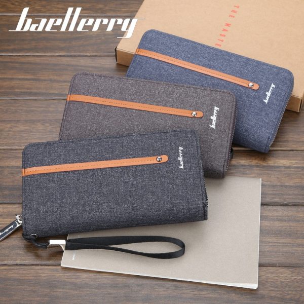 Baellerry S1523 New Patchwork Canvas Portable Clutch Wallet for Men - Image 9