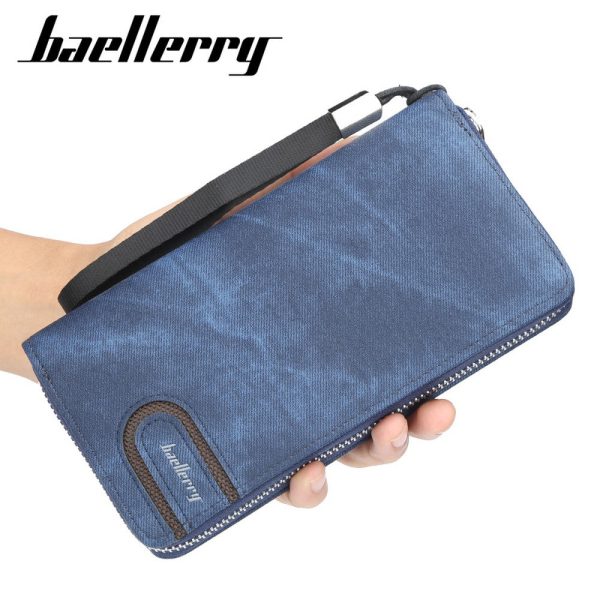 Baellerry New Patchwork PU Portable Clutch Wallet for Men - Image 2