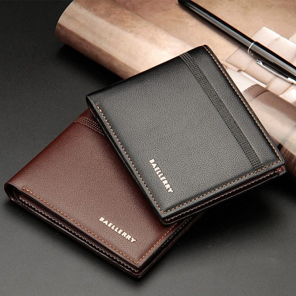 Baellerry DR003 PU Leather Simple Design Casual Men Wallet Credit Card Wallet - Image 4