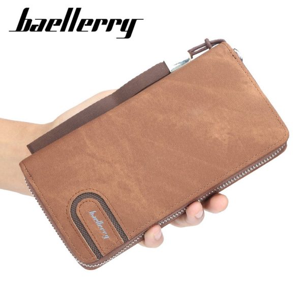 Baellerry New Patchwork PU Portable Clutch Wallet for Men - Image 4