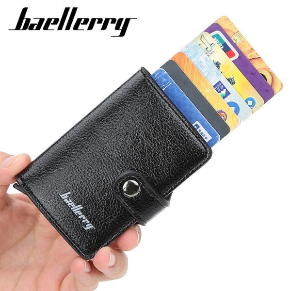 Baellerry Credit Card Wallet Slim RFID Blocking Credit Card Holder Minimalist Wallet Aluminum Purse - Image 5