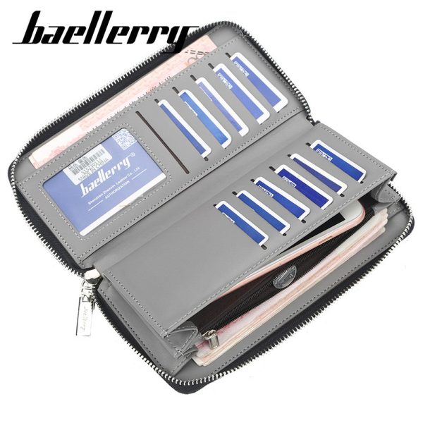 Baellerry S1523 New Patchwork Canvas Portable Clutch Wallet for Men - Image 12