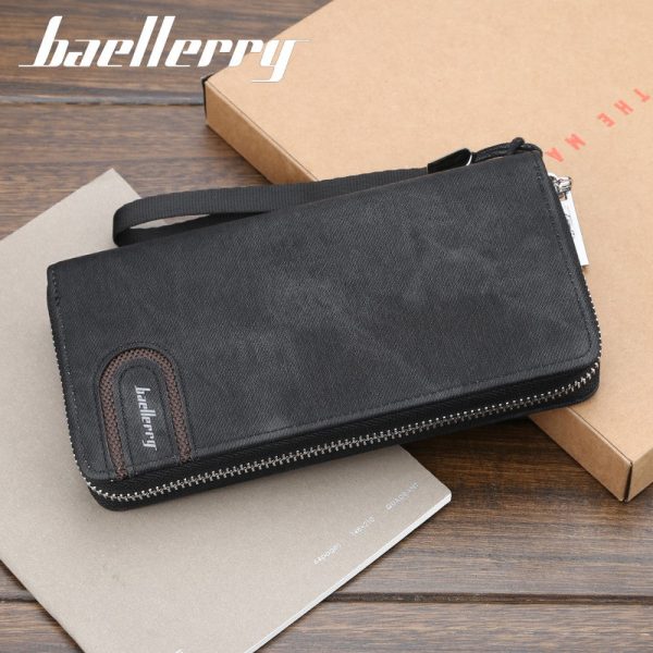 Baellerry New Patchwork PU Portable Clutch Wallet for Men - Image 11