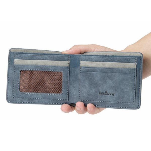 Baellerry LK789 Solid Color Letter Open Short Horizontal Men Wallet - Image 11