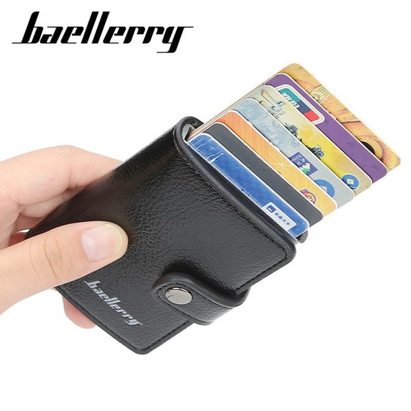 Baellerry Credit Card Wallet Slim RFID Blocking Credit Card Holder Minimalist Wallet Aluminum Purse - Image 7