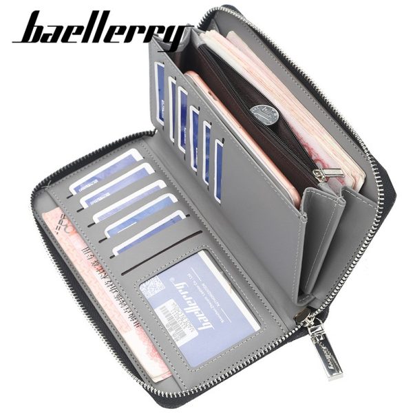 Baellerry S1523 New Patchwork Canvas Portable Clutch Wallet for Men - Image 13