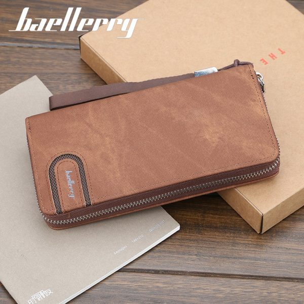 Baellerry New Patchwork PU Portable Clutch Wallet for Men - Image 12