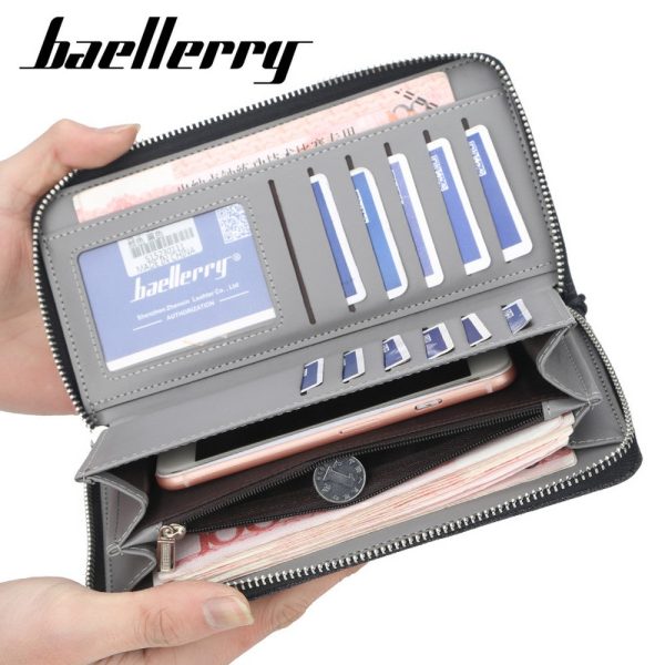Baellerry S1523 New Patchwork Canvas Portable Clutch Wallet for Men - Image 14
