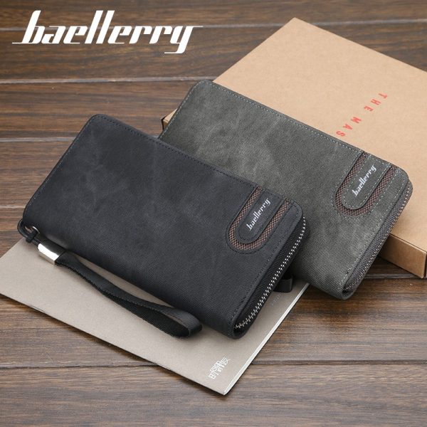 Baellerry New Patchwork PU Portable Clutch Wallet for Men - Image 13