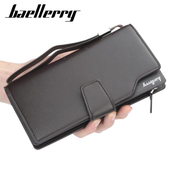Baellerry 171-2 Solid Color Cell Phone Money Photo Card Clutch Wallet for Men - Image 10