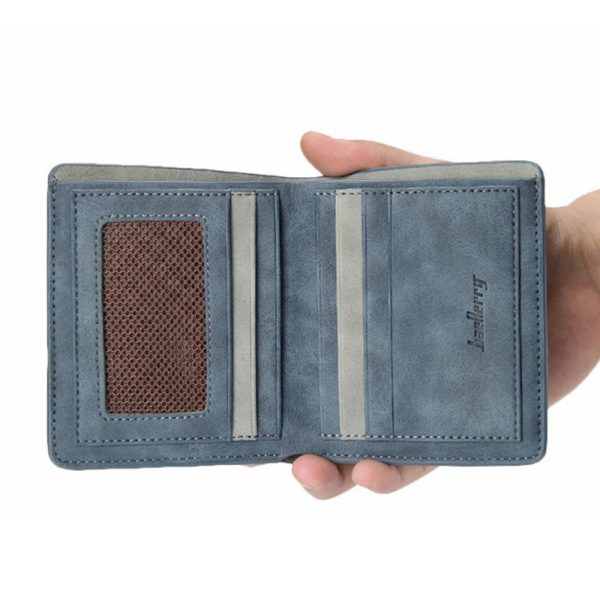 Baellerry LK789 Solid Color Letter Open Short Horizontal Men Wallet - Image 3