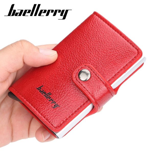Baellerry Credit Card Wallet Slim RFID Blocking Credit Card Holder Minimalist Wallet Aluminum Purse - Image 9
