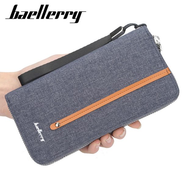 Baellerry S1523 New Patchwork Canvas Portable Clutch Wallet for Men - Image 17