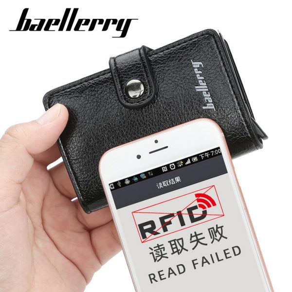 Baellerry Credit Card Wallet Slim RFID Blocking Credit Card Holder Minimalist Wallet Aluminum Purse - Image 6