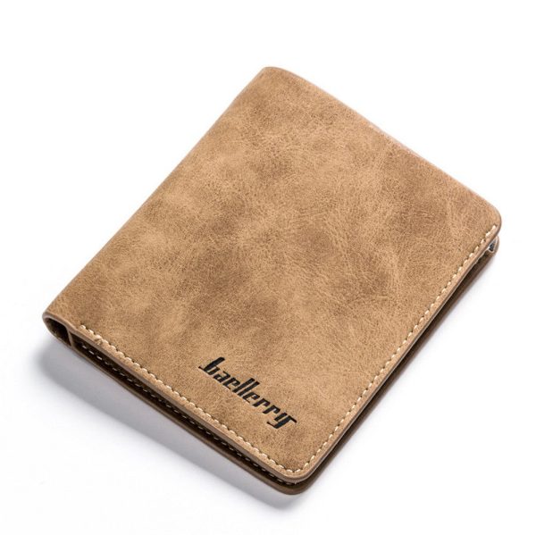 Baellerry LK789 Solid Color Letter Open Short Horizontal Men Wallet