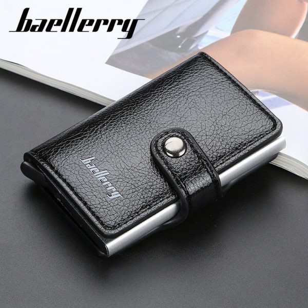 Baellerry Credit Card Wallet Slim RFID Blocking Credit Card Holder Minimalist Wallet Aluminum Purse