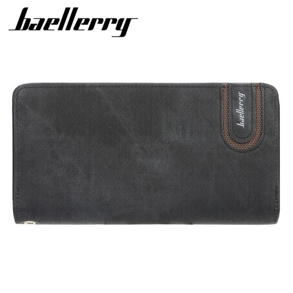 Baellerry New Patchwork PU Portable Clutch Wallet for Men - Image 9