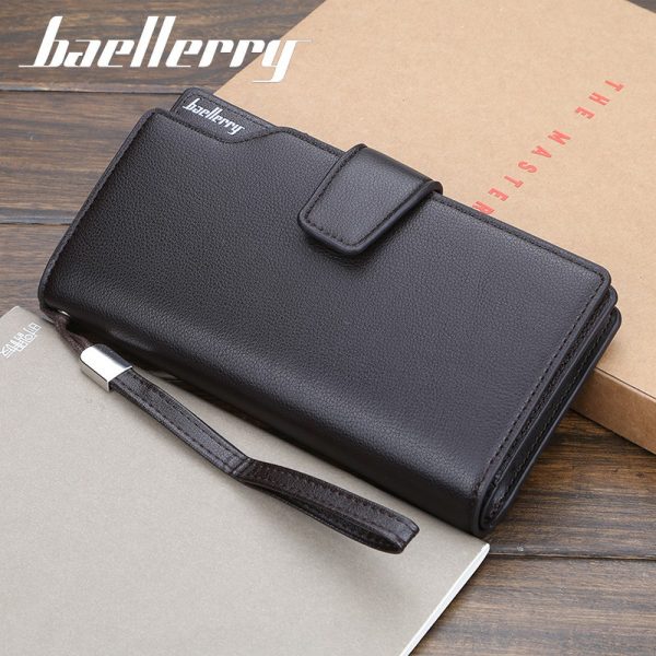 Baellerry 171-2 Solid Color Cell Phone Money Photo Card Clutch Wallet for Men - Image 3