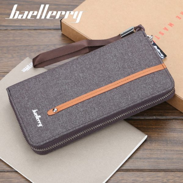 Baellerry S1523 New Patchwork Canvas Portable Clutch Wallet for Men - Image 4