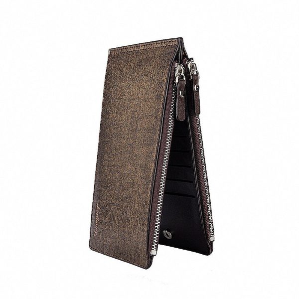 Baellerry Solid Color Cell Phone Money Photo Card Clutch Long Wallet for Men - Image 3
