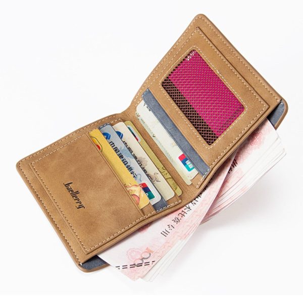 Baellerry LK789 Solid Color Letter Open Short Horizontal Men Wallet - Image 2