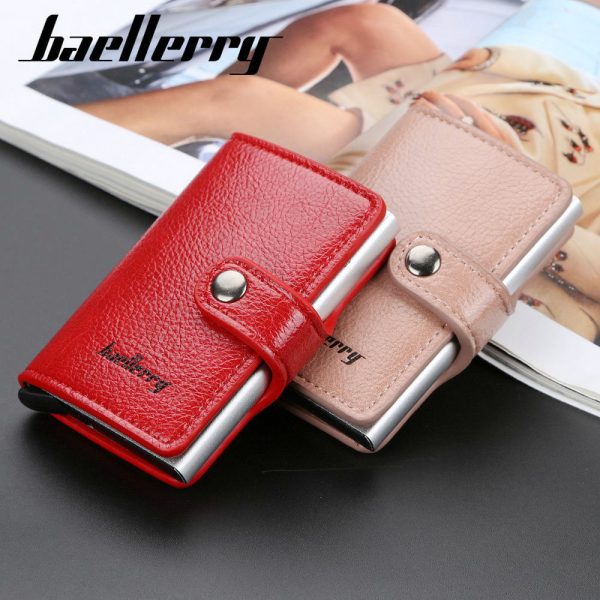 Baellerry Credit Card Wallet Slim RFID Blocking Credit Card Holder Minimalist Wallet Aluminum Purse - Image 8
