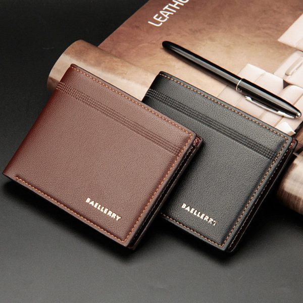 Baellerry DR003 PU Leather Simple Design Casual Men Wallet Credit Card Wallet - Image 5