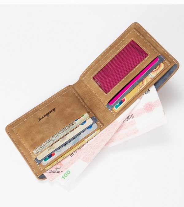Baellerry LK789 Solid Color Letter Open Short Horizontal Men Wallet - Image 13