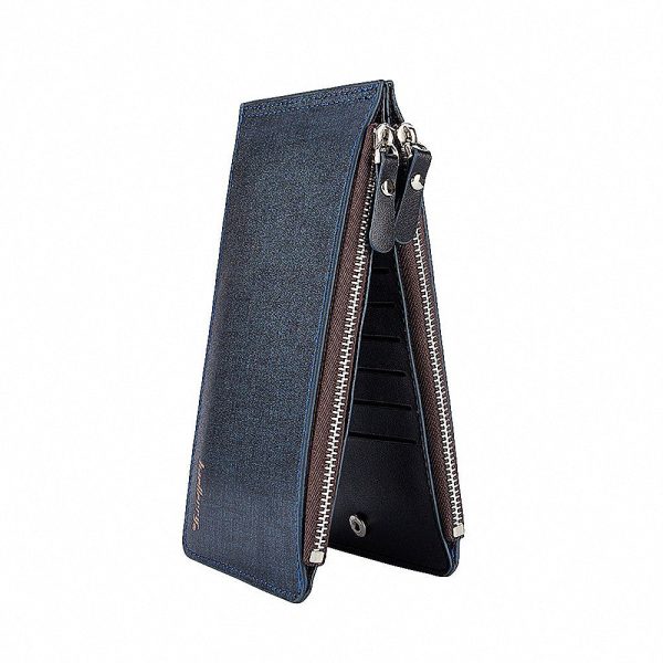 Baellerry Solid Color Cell Phone Money Photo Card Clutch Long Wallet for Men - Image 9