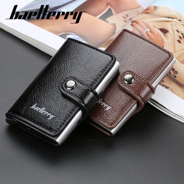 Baellerry Credit Card Wallet Slim RFID Blocking Credit Card Holder Minimalist Wallet Aluminum Purse - Image 11