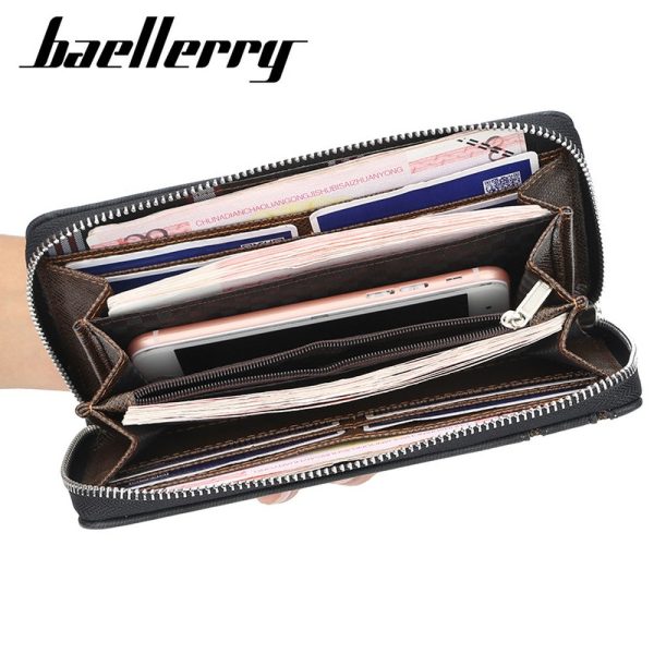 Baellerry New Patchwork PU Portable Clutch Wallet for Men - Image 10