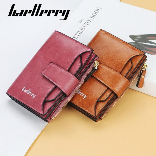 Baellerry N2349 Women Short Wallet PU Leather Clutch Card Holder - Image 14