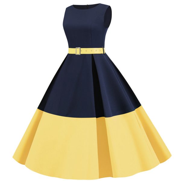 A Line Summer Round Neck Sleeveless Casual Party Dress - Image 10