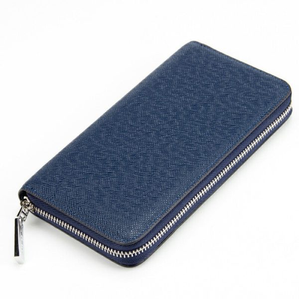 Baellerry New Men Lichee Pattern Metal Clip Embellishment Vertical Long Portable Clutch Wallet /w004 - Image 2