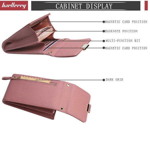 Baellerry Leather Multi-function Women Crossbody Clutch Bag - Image 15