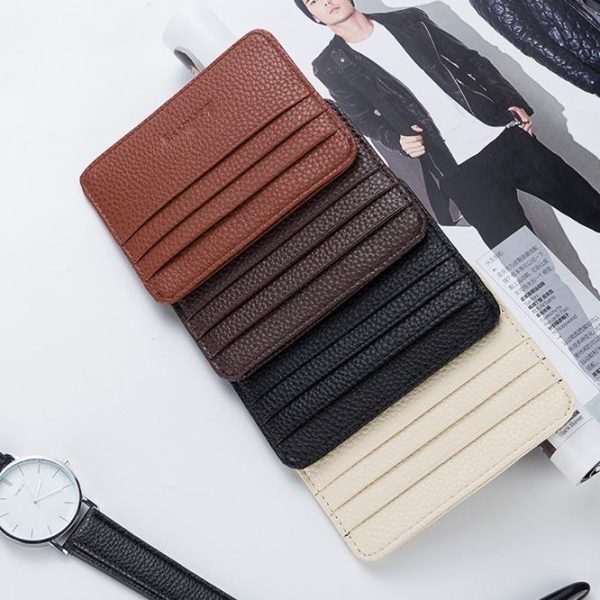Baellerry PU Leather Ultra Slim Card Cash Coin Holder Large Capacity Wallet - Image 3