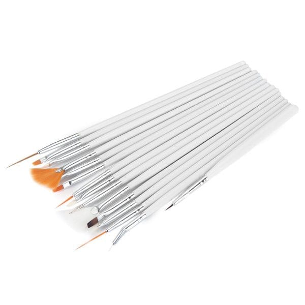 15Pcs Nail Art Design Painting Tool Drawing Pen Wood Handle Brush Set Kit Nail DIY Accessory - Image 8