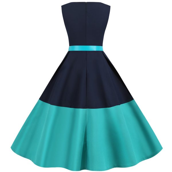 A Line Summer Round Neck Sleeveless Casual Party Dress - Image 11