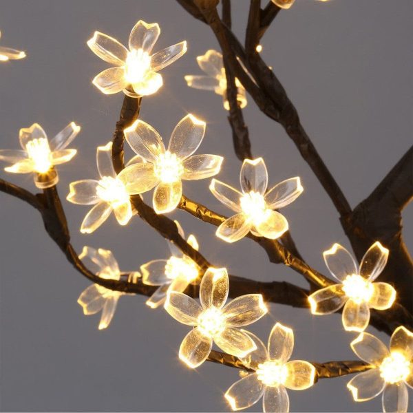 0.45M/17.72Inch 48LEDS Cherry Blossom Desk Top Bonsai Tree Light, Perfect for Home Festival Party Wedding - Image 2