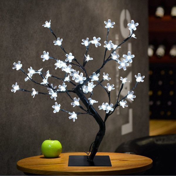 0.45M/17.72Inch 48LEDS Cherry Blossom Desk Top Bonsai Tree Light, Perfect for Home Festival Party Wedding - Image 6