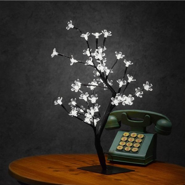 0.45M/17.72Inch 48LEDS Cherry Blossom Desk Top Bonsai Tree Light, Perfect for Home Festival Party Wedding - Image 7